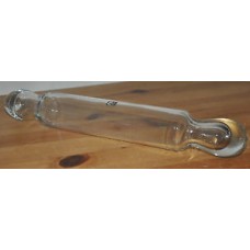 Cascade England Clear Glass Pie Pastry Dough Baker Rolling Pin Approx 35cm Long