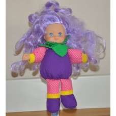 Vintage 1994 Cititoy Small Soft Bodied Purple Haired Strawberry Doll Kids Toy